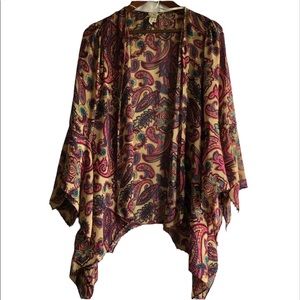 Gimmicks by BKE paisley/floral lightweight cardigan Size M